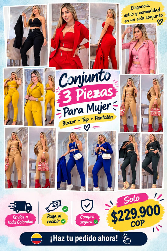 Conjunto 3piezas Para Mujer
